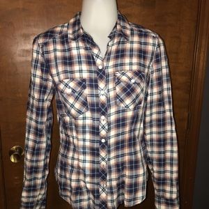 Plaid button down shirt